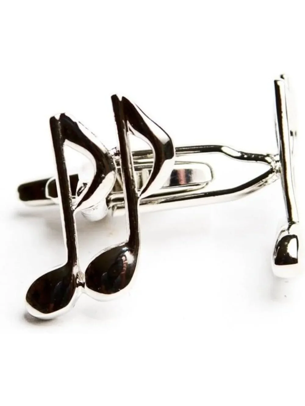 Stylish Music Notes Treble Cufflinks - 4 Pairs in Gift Box with Polishing Cloth